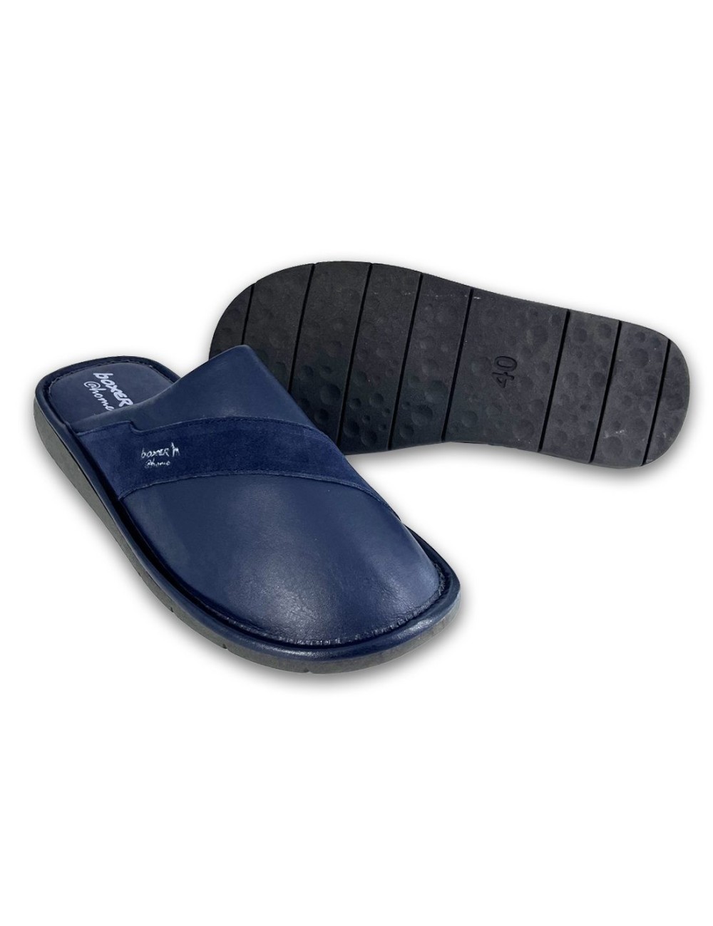 Ανδρικές δερμάτινες παντόφλες Boxer