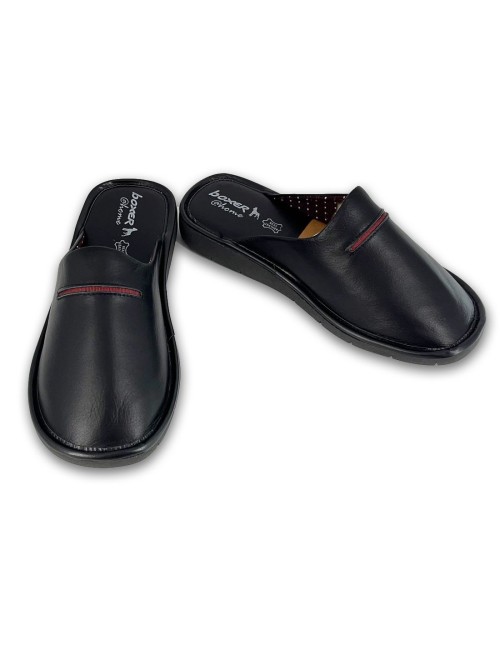 Ανδρικές δερμάτινες παντόφλες Boxer