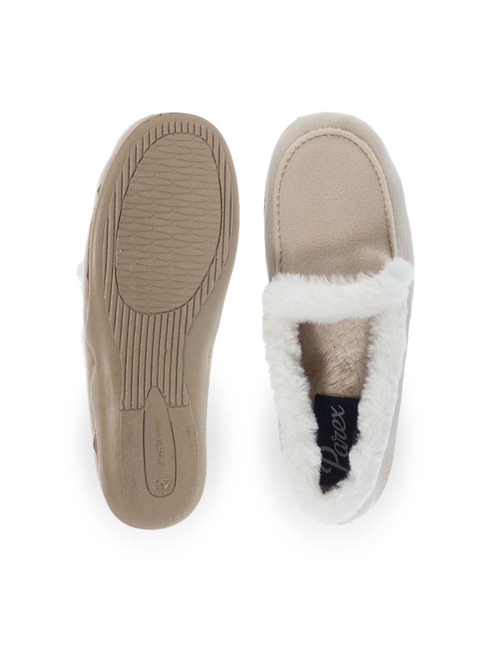 Γυναικεία παντόφλα κλειστή με γουνάκι Parex