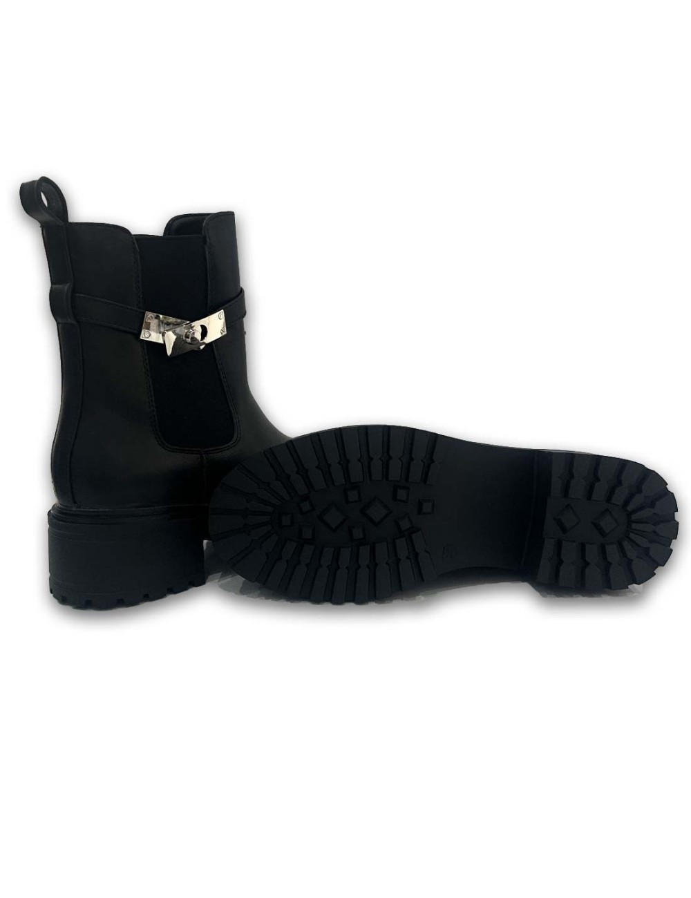 Μποτάκια με φερμουάρ και λάστιχο W25275