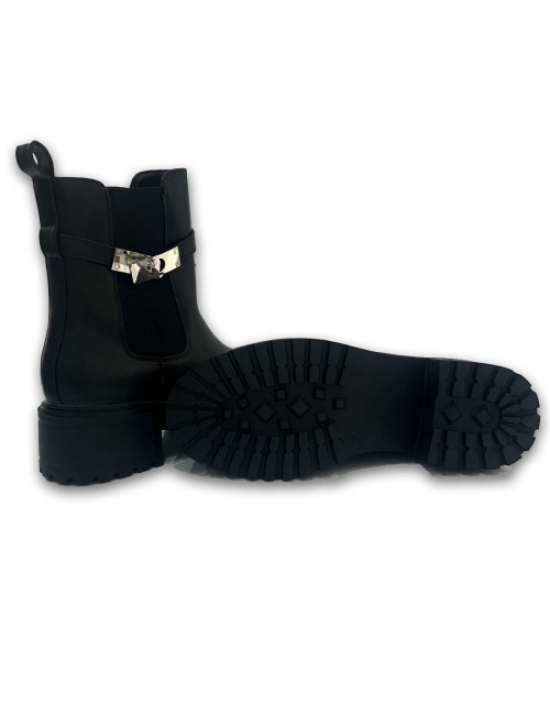 Μποτάκια με φερμουάρ και λάστιχο W25275