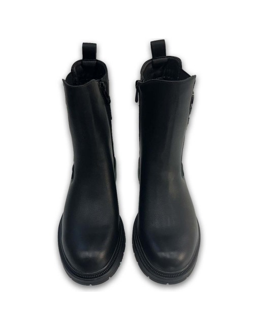 Μποτάκια με φερμουάρ και λάστιχο W24328