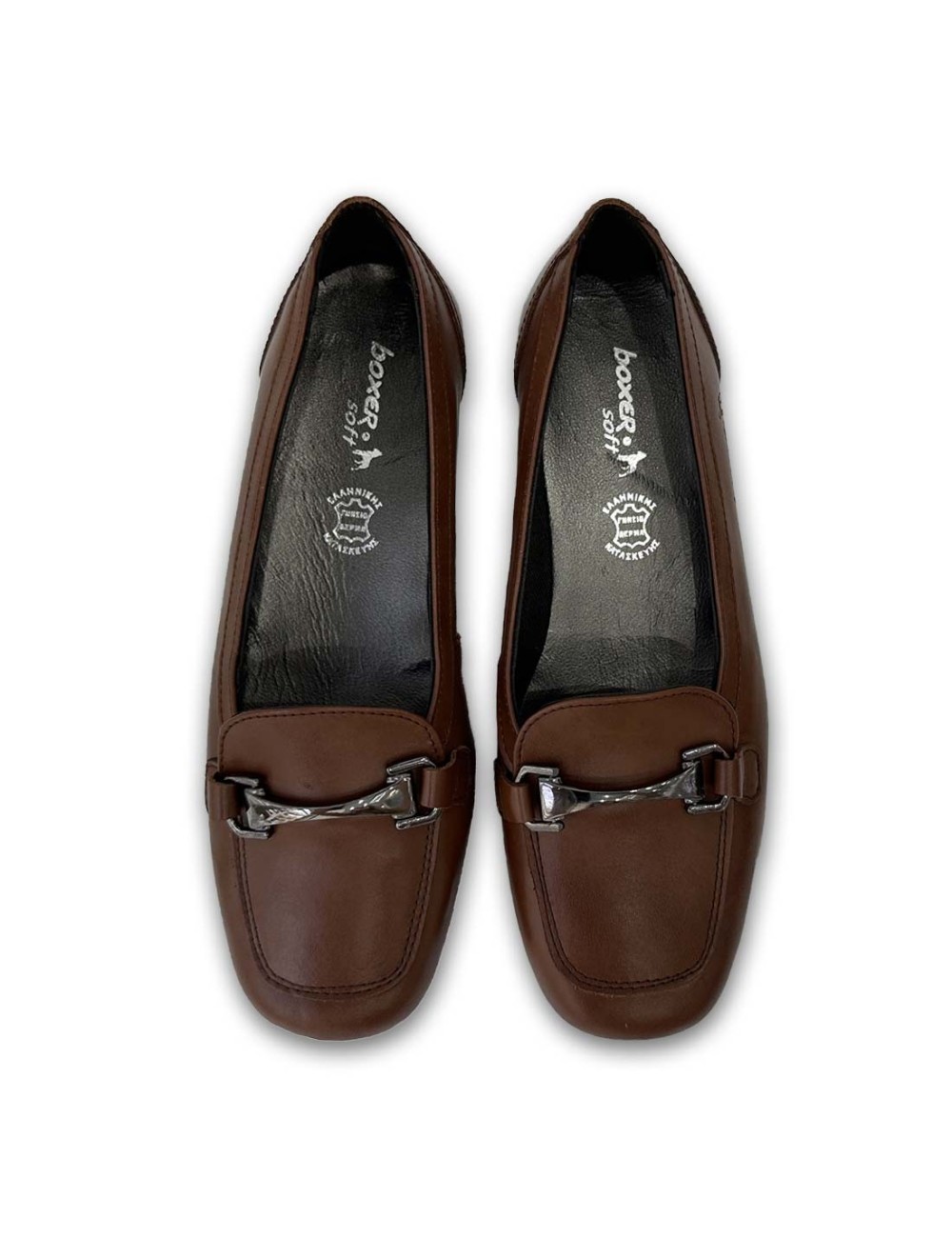 Γυναικεία δερμάτινα μοκασίνια Boxer 52985