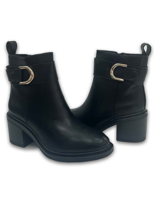 Μποτάκια με φερμουάρ και τακούνι W241672