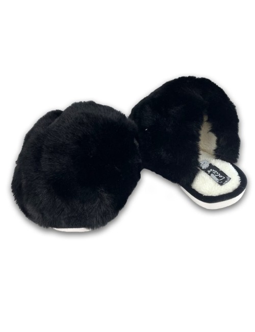 Γυναικείες γούνινες παντόφλες W222201