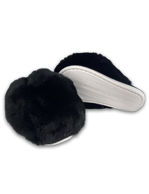Γυναικείες γούνινες παντόφλες W222201