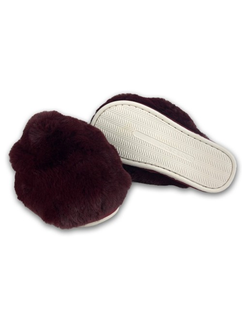 Γυναικείες γούνινες παντόφλες W222201