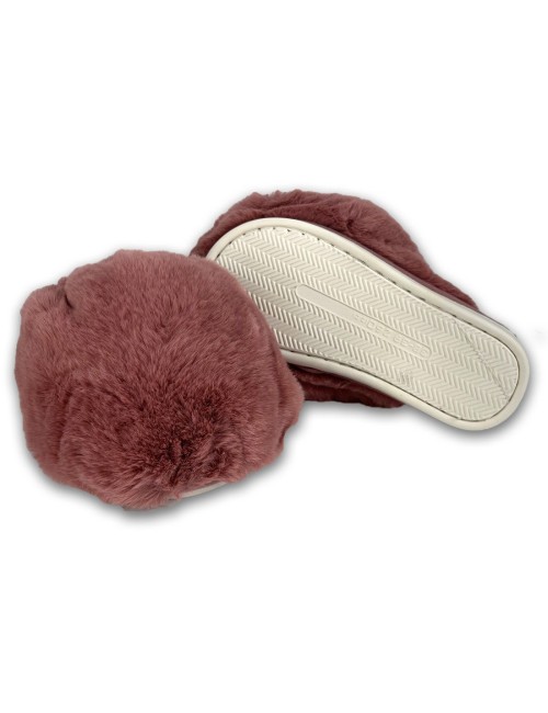 Γυναικείες γούνινες παντόφλες W222201