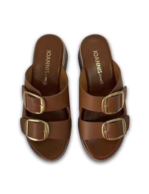 Γυναικεία Δερμάτινα Flatforms S24342