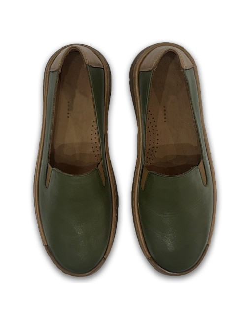 Γυναικεία δερμάτινα μοκασίνια W25F304