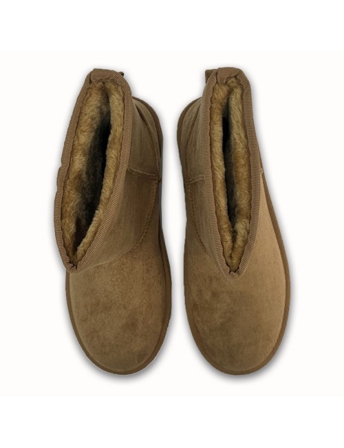 Μποτάκια Suede με γούνα W26R23C