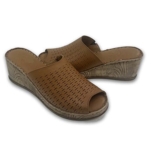 Γυναικεία Δερμάτινα Flatform Ελληνικής κατασκευής S2587T