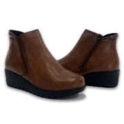 Μποτάκια με φερμουάρ και λάστιχο W25001K