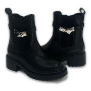 Μποτάκια με φερμουάρ και λάστιχο W25275B