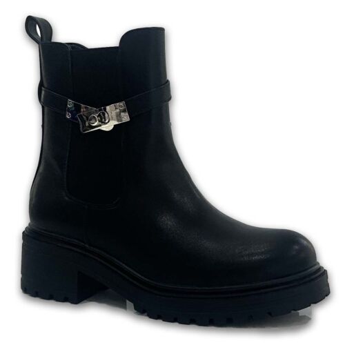 Μποτάκια με φερμουάρ και λάστιχο W25275B